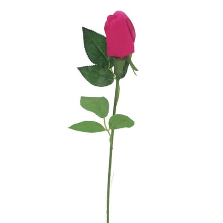 Rose bouton velours artificielle rose