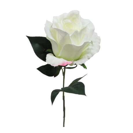 Rose ouverte artificielle blanche