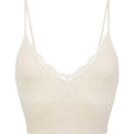 Crop top dos dentelle ligne Lingerie Le Bourget D54 BLANC NACRE T5-6