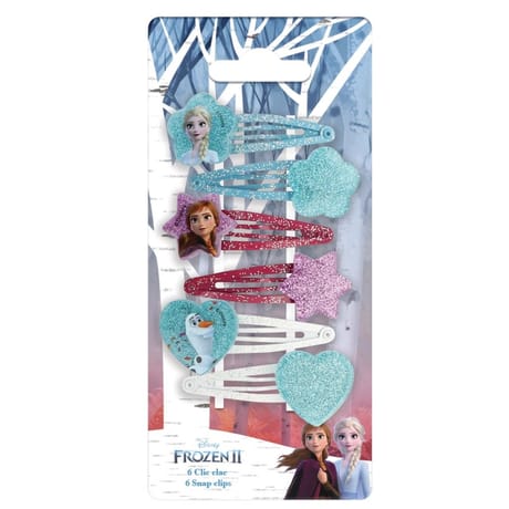 Disney barrettes clic clac la reine des neiges x6