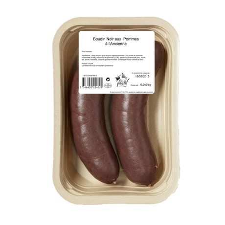 Boudin noir aux pommes à l'ancienne (2 portions de 125g) 250g