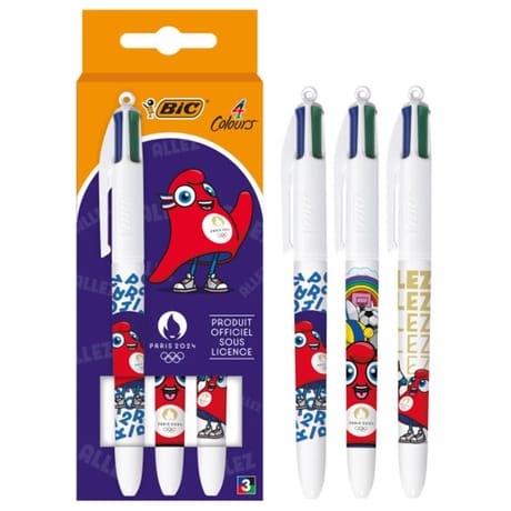 Bic 4 couleurs stylos jo x3