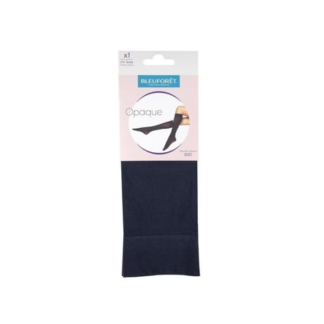 Mi bas opaque 50D toucher velours  Bleuforêt MARINE G9Z TU