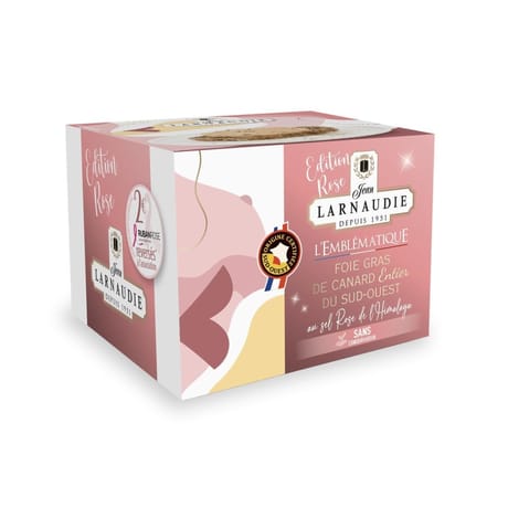 Jean larnaudie foie gras de canard entier du sud ouest "l'emblématique edition rose"