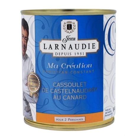 Jean larnaudie cassoulet de Castelnaudary au canard ma création boite 840g