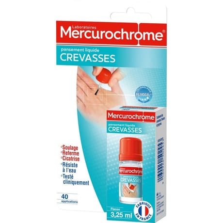 Mercurochrome pansement liquide crevasses 3.25 ml