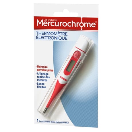 Mercurochrome thermomètre électronique sous étui protecteur