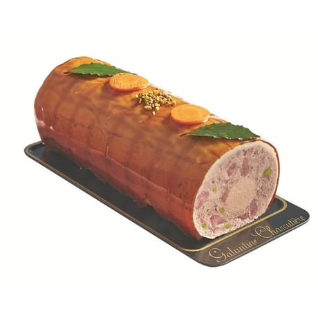 Galantine charcutière de canard pistachée
