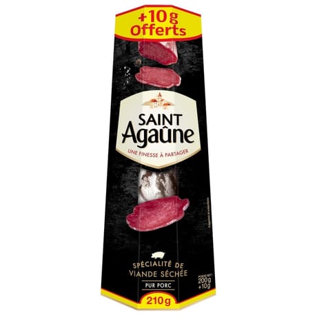 Saint Agaûne saucisson 200g + 10g offerts