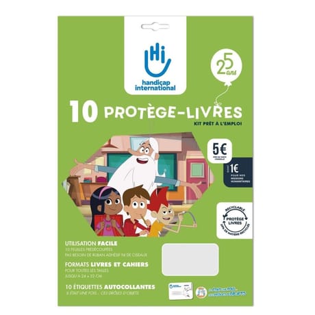 Handicap International kit plio 10 protège-livres
