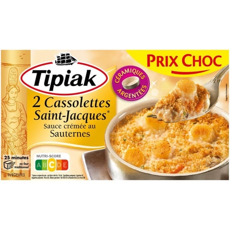 Tipiak 2 cassolettes St Jacques sauce crémée au sauternes 2x110g