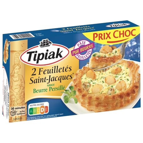 Tipiak 2 feuilletés saint jacques 240g