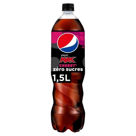 Pepsi zéro soda au cola sans sucres saveur cerise 1,5L