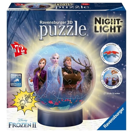 Puzzleball 3d 72 pièces collection illuminée