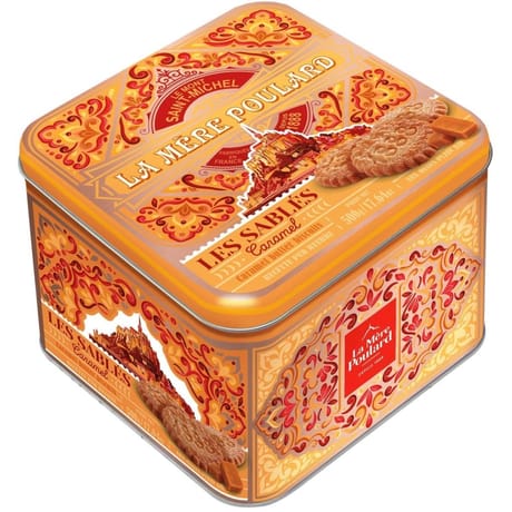 La Mère Poulard coffret fer collector sablés caramel 500g