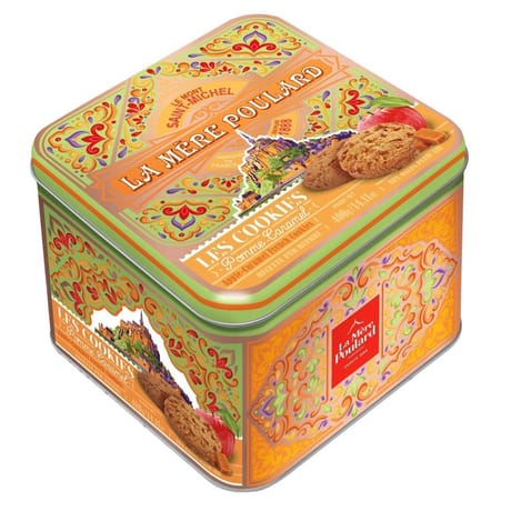 La Mère Poulard coffret fer collector cookies pomme caramel 400g