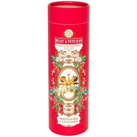 Boite tube carton 6 nonettes framboise
