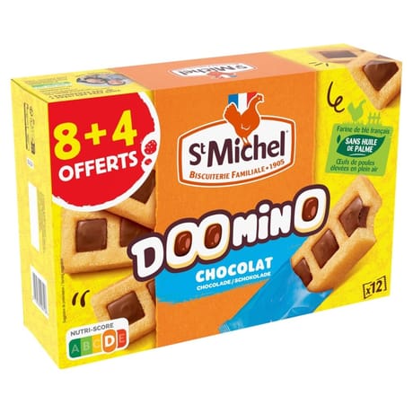 St Michel doomino chocolat format familiail 8 +4 offerts -360g