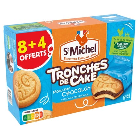 Tronche de cake moelleux format familial 8 + 4 offerts -350f
