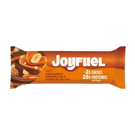 Joyfuel barre proteinée chocolat lait, cacahuètes et caramel 55g