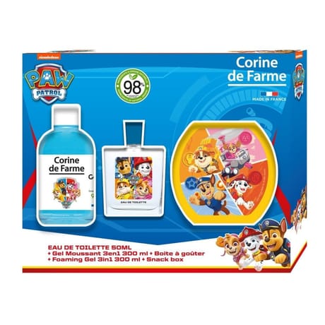 Corine de farme coffret pat patrouille eau de toilette 50ml + moussant + boîte à gouter