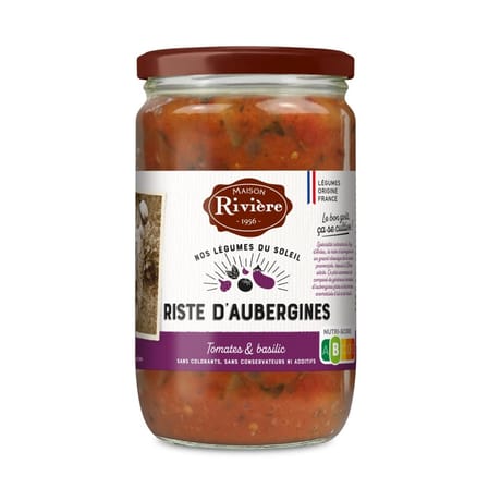 Maison riviere riste d'aubergines bocal 630g