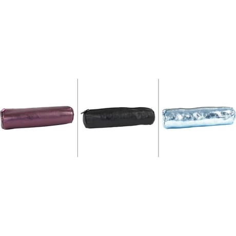 Trousse ronde cuir irisé
