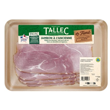 Jambon à l'ancienne fumé 4T 180g PF
