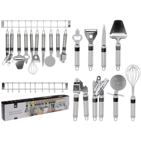 Ustensiles de cuisine inox x 9