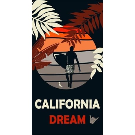 Drap de plage microfibre 90x170cm 250 g/m malibu dream