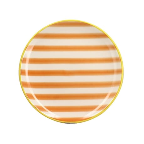 Assiette dessert parasol 19cm en gres orange