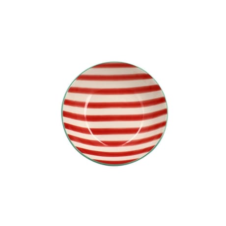 Assiette creuse parasol 20.5cm en gres rouge