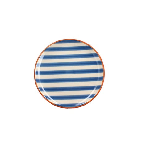 Assiette dessert parasol 19cm en gres bleu marine