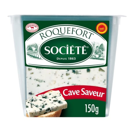 Société  roquefort cave saveur aop lait cru brebis 150g
