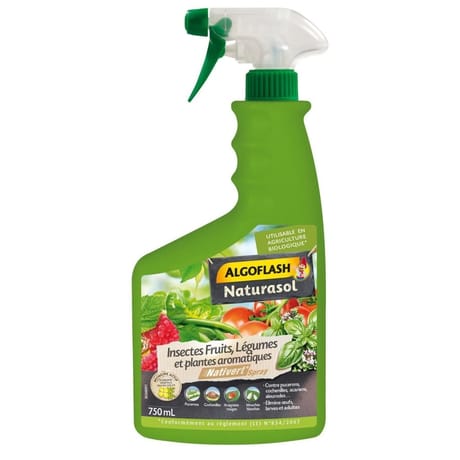 Algoflash Naturasol Insecticide Fruits et Légumes - Prêt à l'emploi 750 mL