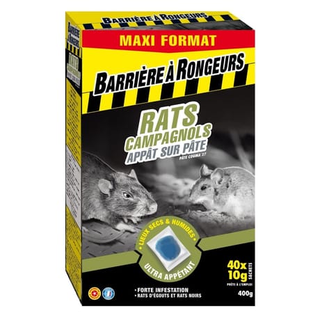 Barriere à rongeurs-rats campa pate 400grs