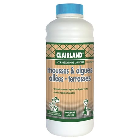 Clairland biocontrole anti mousses algues allees terrasses apdln 1L