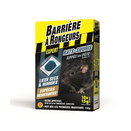 Barrière à Rongeurs Rats Souris appât sur pâte 150g