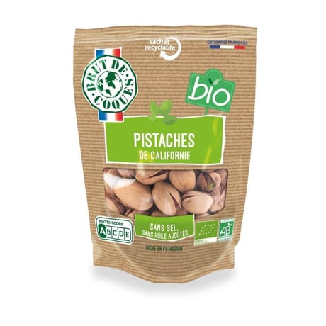 Pistaches bio grillées sans sel 75g