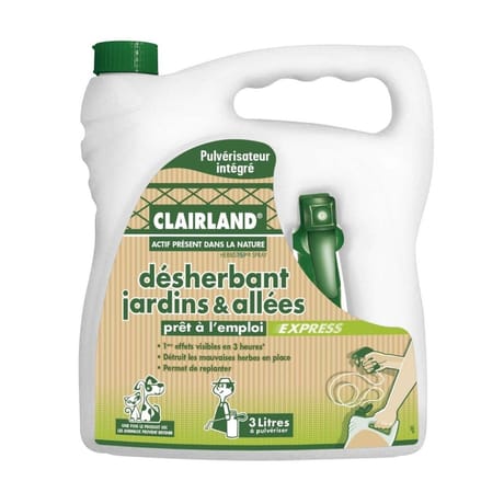 Clairland  Bioline désherbant jardins et allées actif d'origine végétale 3 L