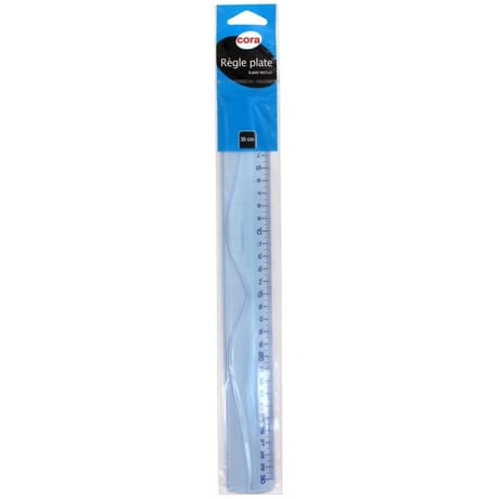 Cora règle plate plastique 30 cm