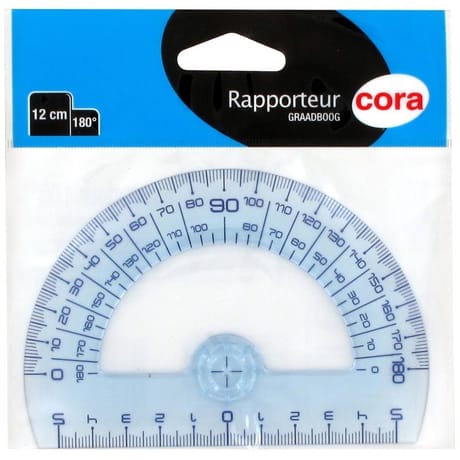 Rapporteur 180° plastique (diamètre 12cm)
