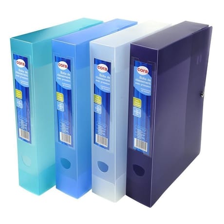 Cora boite classement pression dos 60 polypro translucide