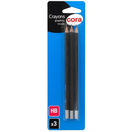 Cora 3 crayons graphite hb