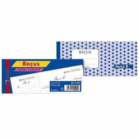 Exacompta manifolds carnet à souche reçu 21x9 cm 50 feuilles papier 80 grammes