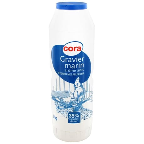 Cora Gravier marin arôme anis pour fond de cage flacon 2kg