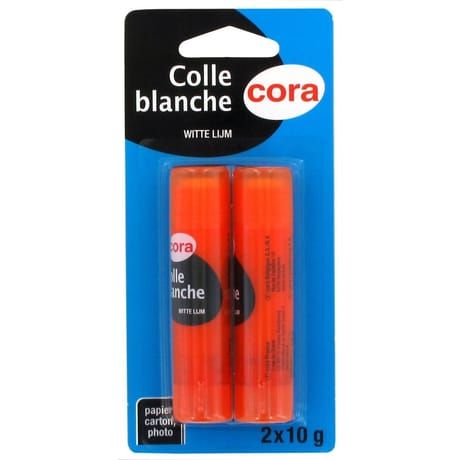 Cora lot de 2 batons de colle blanche 10 grammes