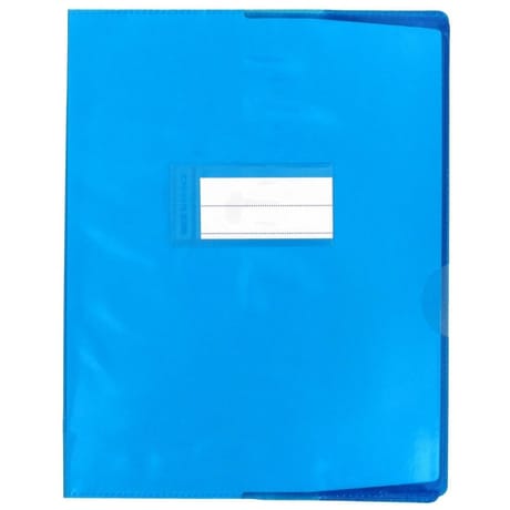Cora protège cahier 17x22 pvc av rabats 15 transparent assorti