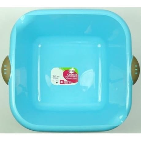 Cuvette carrée 8 litres bleu