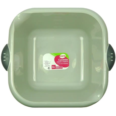 Cuvette carrée 5 litres gris